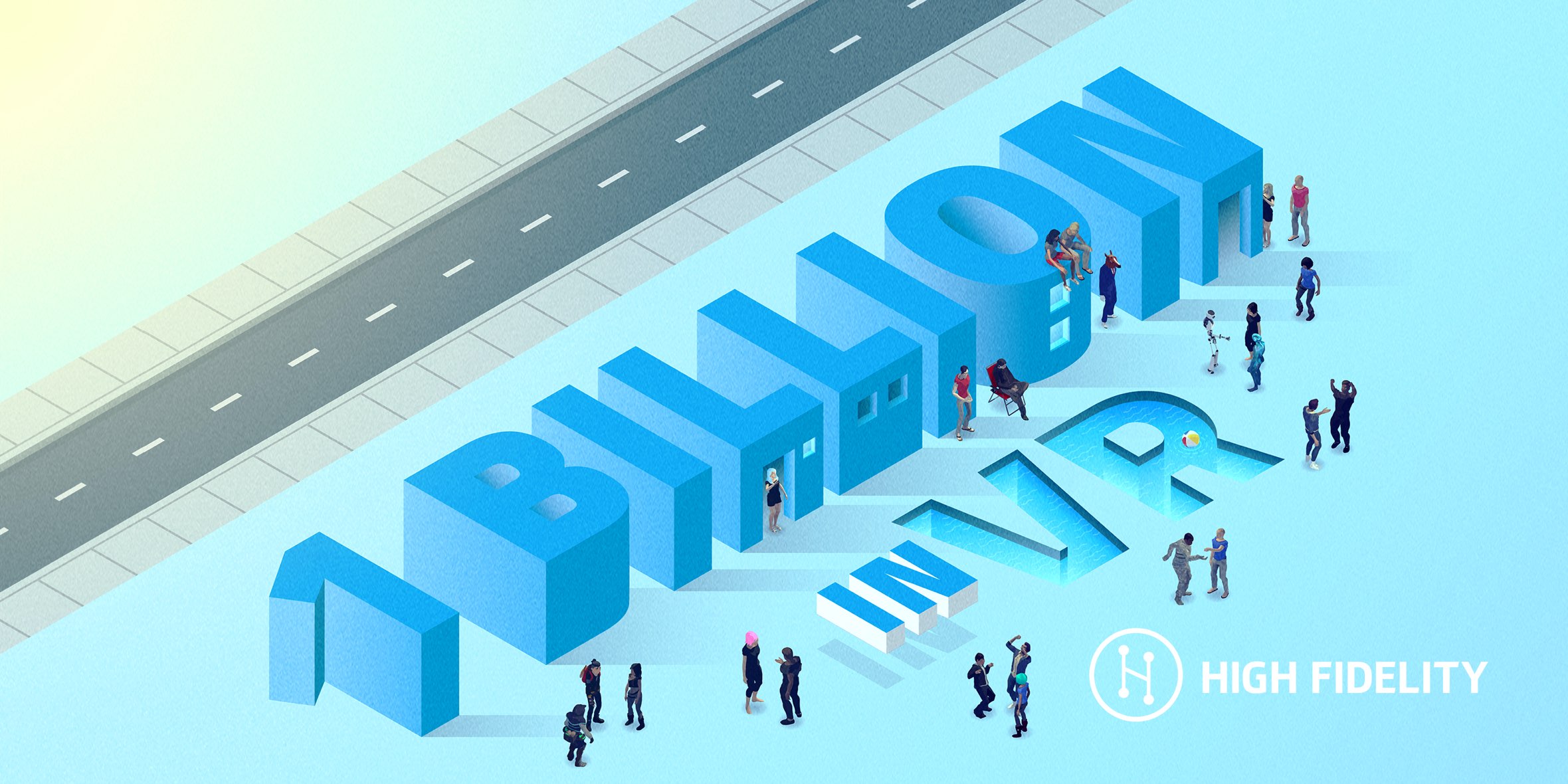 Event branding for '1 Billion in VR' load test event in High Fidelity