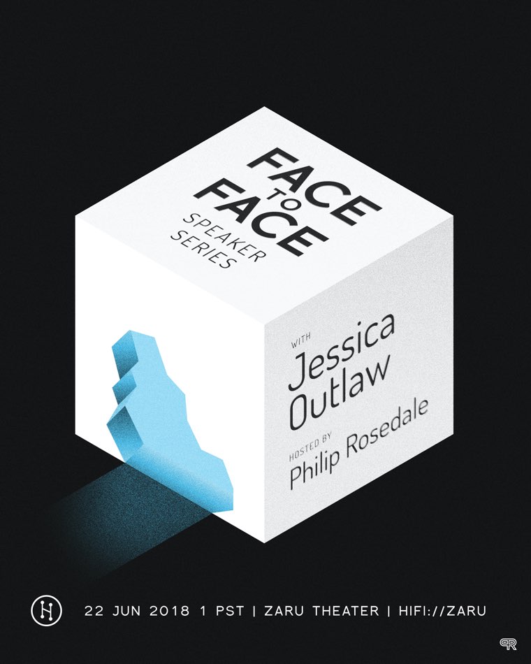 Poster design for Face to Face Speaker Series with Jessical Outlaw