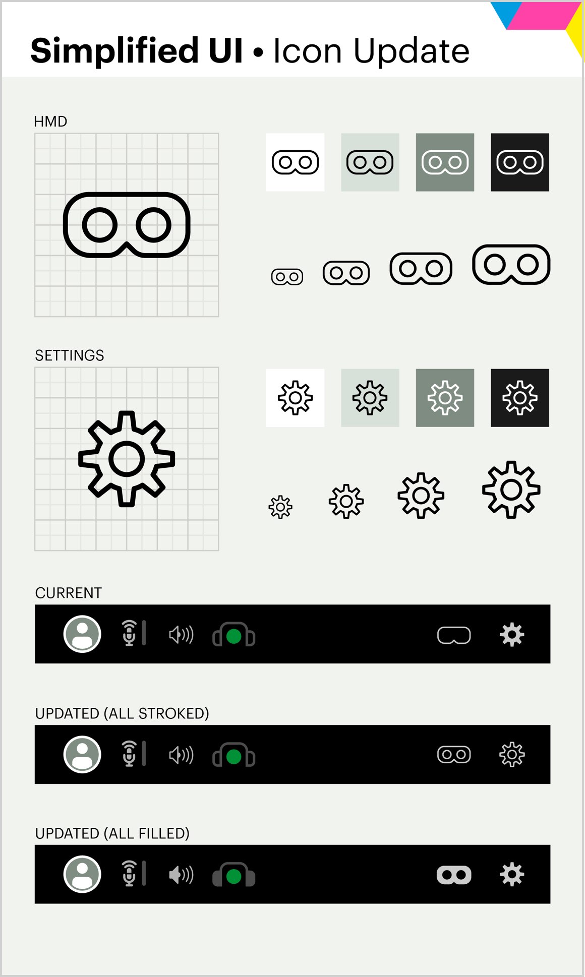 Iconography design for High Fidleity UI