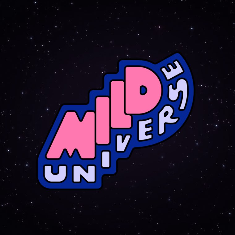 Mild Universe logo in the 'Space Candy' colorway