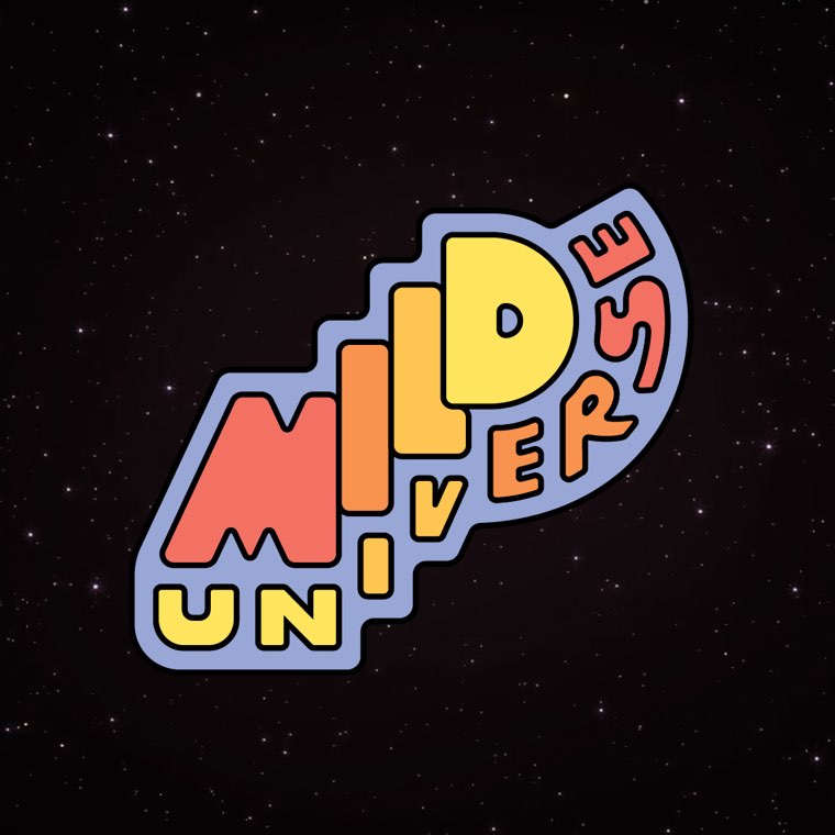 Mild Universe logo in the '70's Dinnerware' colorway