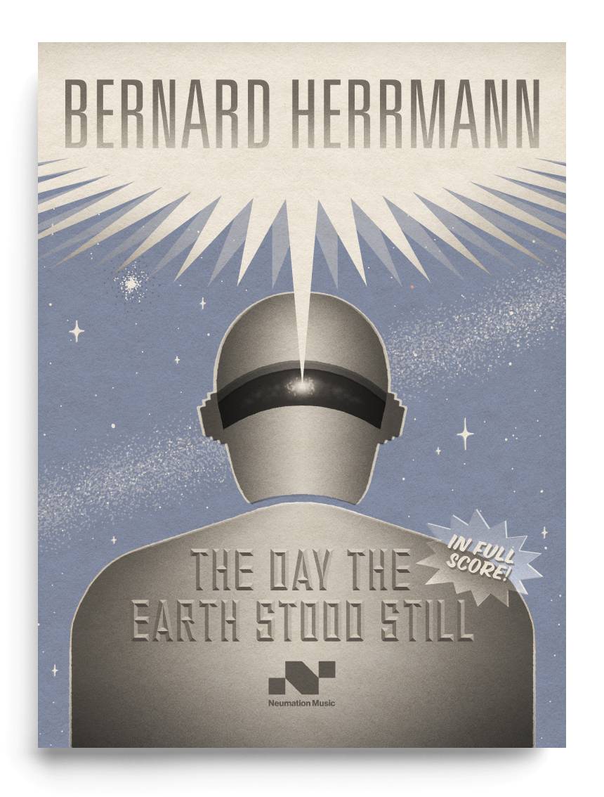 Illustration of a robot alien from The Day the Earth Stood Still for book cover