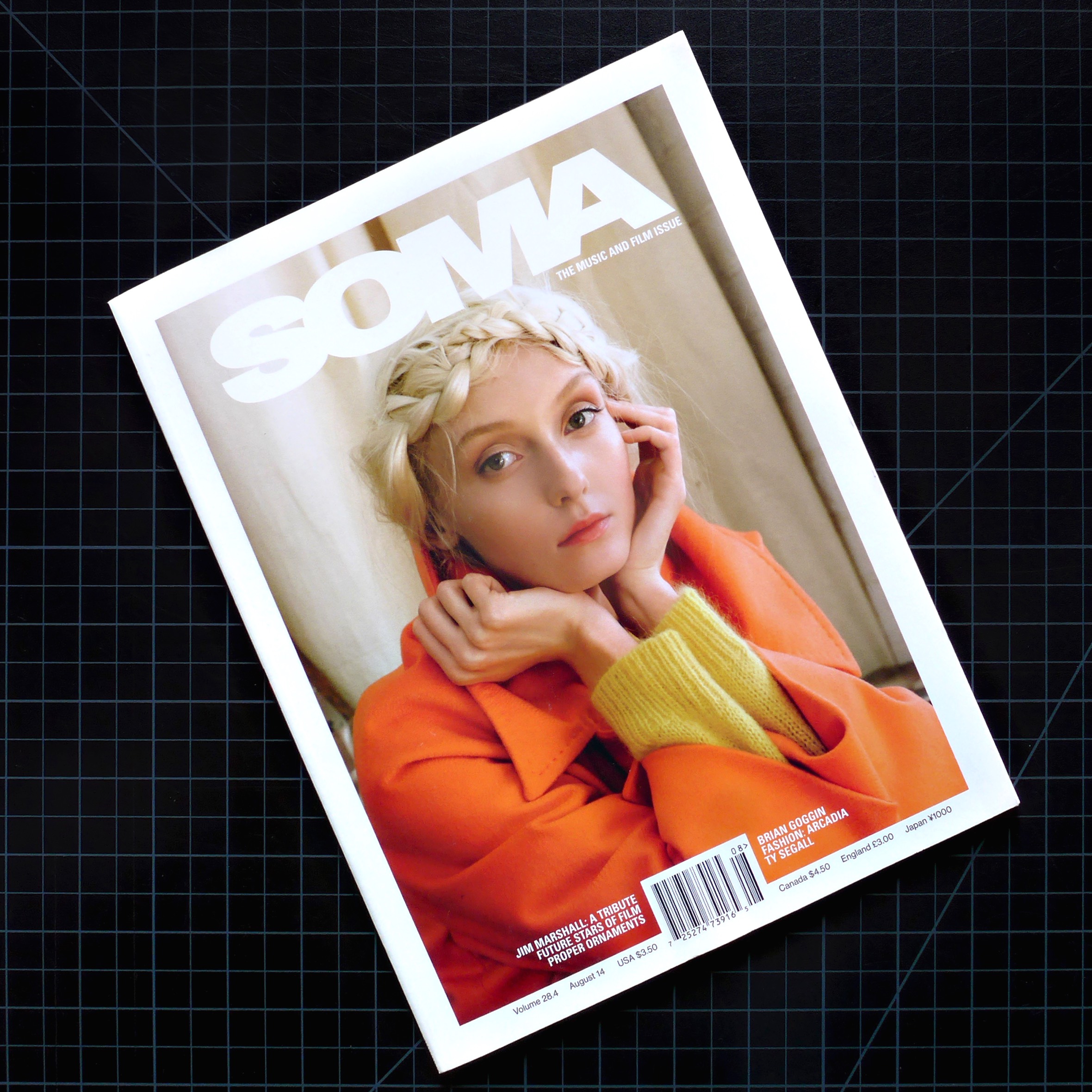 Closeup of SOMA Magazine cover design