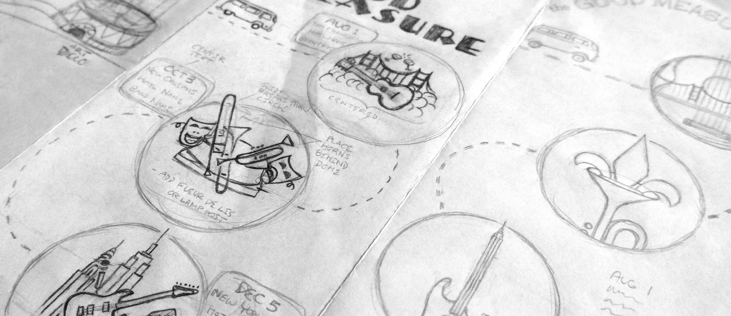 Photo of the Good Measure tour concept drawings